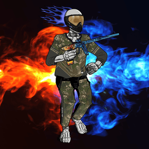 Adrenaline Skully NFT - Firestorm in Woods with Goggles and Ring - Adrenaline