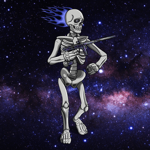 Adrenaline Skully NFT - Galaxy in Bones with Ring - Adrenaline