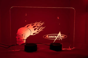 Lighted Adrenaline Display Stand - Clear with Dual Multi-Color LED Arrays - Adrenaline